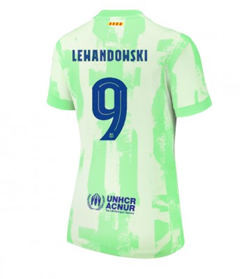 Barcelona Robert Lewandowski #9 Tercera Equipación Mujer 2024-25 Manga Corta